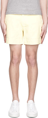 Orlebar Brown Banana Yellow Twill Scotty Shorts