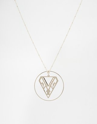 B.young Limited Edition Open Aztec Shapes Necklace