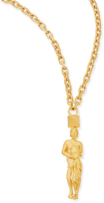 Valentino Golden Aquarius Zodiac Necklace, 36"L