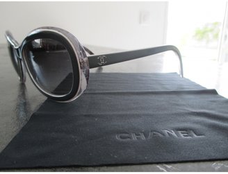 Chanel Grey Plastic Sunglasses