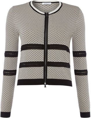 Marella Nage knitted long sleeved jacket stripe detail