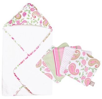 Trend Lab 6 Pc. Hooded Towel and Wash Cloth Set - Paisley