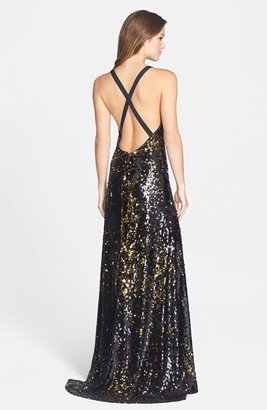 Milly 'LouLou' Stretch Sequin A-Line Gown