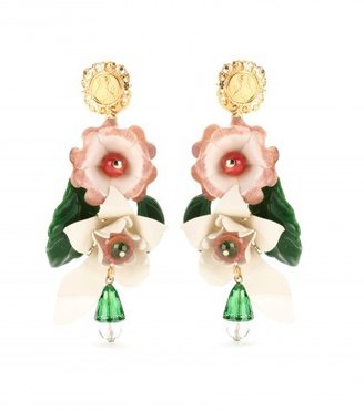 Dolce & Gabbana Clip-on Crystal-embellished Earrings