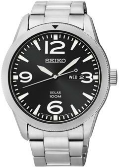 Seiko Men's stainless steel solar bracelet watch