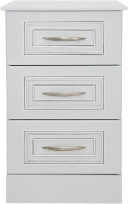 Consort Furniture Limited Dorchester Ready Assembled 3-Drawer Bedside Cabinet