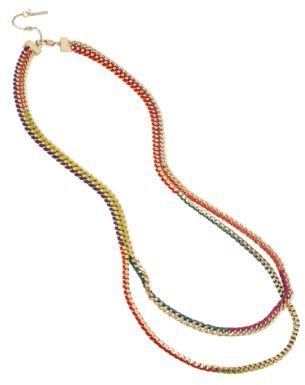 Kenneth Cole NEW YORK Multi-Color Woven Long Necklace