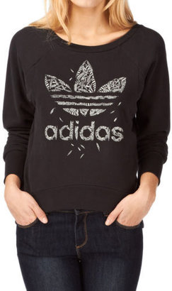 adidas Feather Graphic  Womens  Sweatshirt - Black/Bliss S13