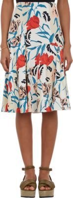 Thakoon Floral-Print A-line Skirt