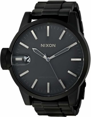 Nixon Men's 'Chronicle SS' Swiss Quartz Stainless-Steel-Plated Watch, Color:Black (Model: A1981028-00)