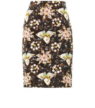 Mary Katrantzou Decora jewel and flower-print skirt