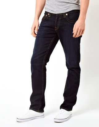 True Religion Jeans Jack Regular Tapered Fit Flap Pocket Jack Knife Wash