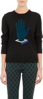 Opening Ceremony Flocked Hand Graphic Sweater