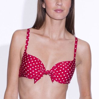La Redoute LA Mix and Match Polka Dot Balconette-Style Push-Up Bikini Top