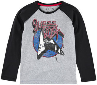 GUESS cotton jersey t-shirt with contrast sleeves