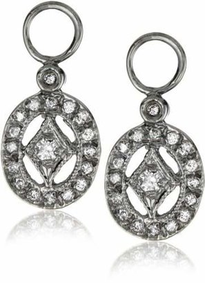 KC Designs Charmed Life" Diamond 14k White Gold Oval Shape Ear Charm