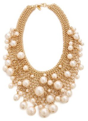 Kenneth Jay Lane Cascading Imitation Pearl Necklace