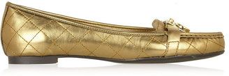 MICHAEL Michael Kors Hamilton metallic quilted leather loafers