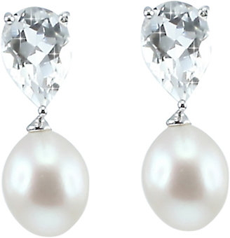 Crystal Pearl Lido Pearls Sterling Silver Drop Earrings, White