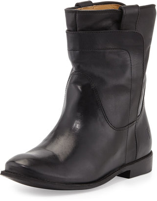 Frye Paige Leather Short Boot, Black