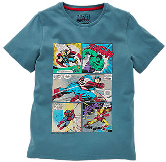 Marks and Spencer Pure Cotton Marvel Superheroes T-Shirt (5-14 Years)