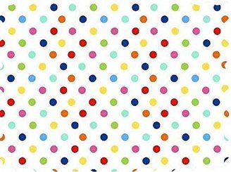 Graco SheetWorld Fitted Pack N Play Sheet - Primary Colorful Polka Dots Woven - Made In USA - 27 inches x 39 inches (68.6 cm x 99.1 cm)