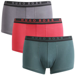 HUGO BOSS Men's 3Pack Trunks - Red/Green/Grey