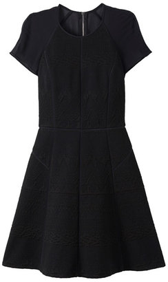 Rebecca Taylor Short Sleeve Jacquard Dress