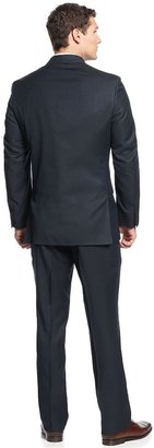 Unlisted by Kenneth Cole Navy Pindot Trim-Fit Suit