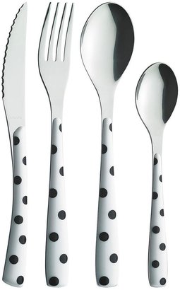 Amefa 24-Piece Polka Dot Cutlery Set - White/Black