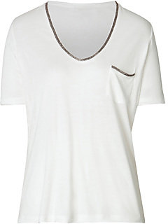 The Kooples T-Shirt with Beaded Trim
