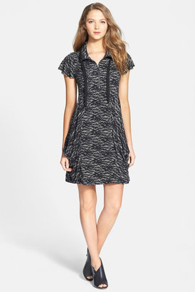 Kensie Lace Print French Terry Dress