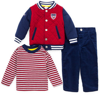 Little Me Baby Boys' 3-Piece Stadium Jacket, Shirt & Pants Set