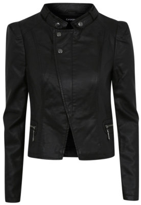 George Leather Look Jacket - Black