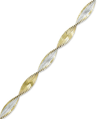 Giani Bernini Sterling Silver and 24k Gold over Sterling Silver Bracelet, Twist Chain Bracelet