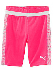 Puma Girls' 4-6X Knockout Pink Mesh Inset Bike Shorts