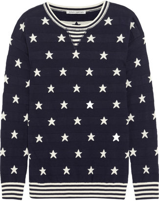 Autumn Cashmere Star-intarsia cotton and cashmere-blend sweater