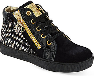 Roberto Cavalli Shoes Embellished hi-top trainers 2-5 years