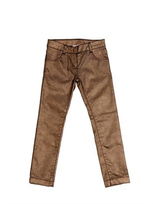 Junior Gaultier Slim Fit Coated Stretch Cotton Jeans