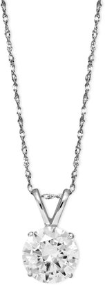Arabella 14k White Gold Necklace, Cubic Zirconia Round Pendant (2-1/6 ct. t.w.)