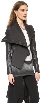 Gareth Pugh Leather Sleeve Jacket