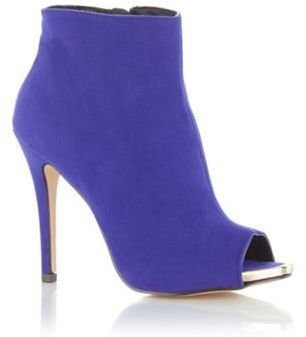 Call it SPRING Bright purple 'Diver' peep toe ankle boots