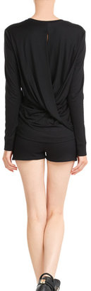 Helmut Lang Jersey Top with Draped Back