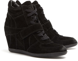 Ash Black Suede Bowie Wedge Trainers