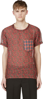 Marc Jacobs Red Floral Print T-Shirt