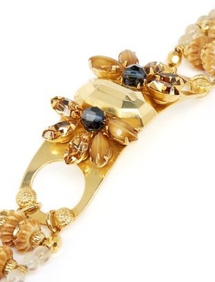 Nobrand Multi-crystal and bead assemblage bracelet