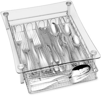 Towle Glass & Wire Coffee Pod and Flatware Countertop Caddy