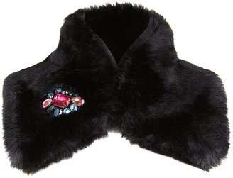Biba Faux fur collar with jewel