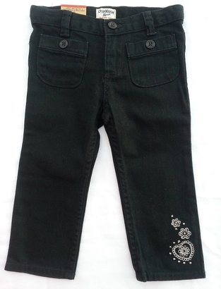 Osh Kosh OshKosh Infant Girls Embroidered Black Skinny Jeans NWT $34 18M 24M