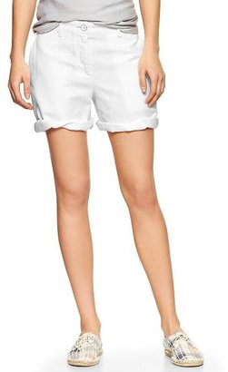 Gap Boyfriend roll-up linen shorts